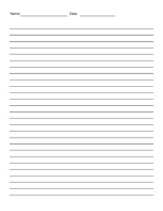 Lined Paper- Writing Paper