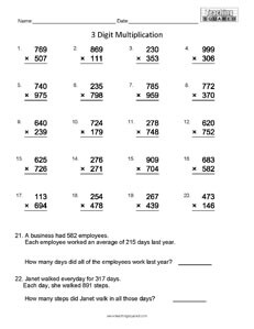Computation multiplication Regrouping math worksheets