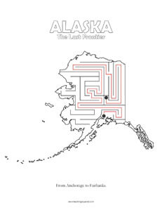 Alaska  Maze game top worksheets