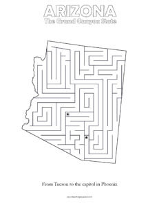 Arizona Maze game top worksheets