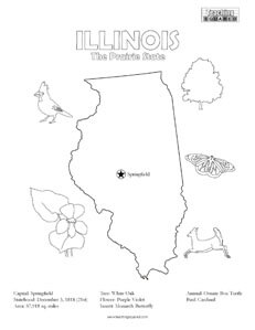 fun Illinois coloring page for kids