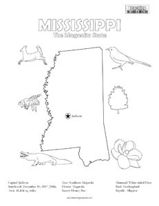 fun Mississippi coloring page for kids