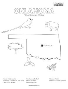 fun Oklahoma coloring page for kids