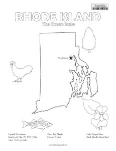 Rhode Island Coloring Page