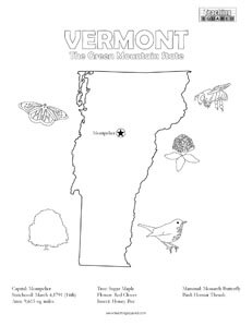 Vermont Coloring Page