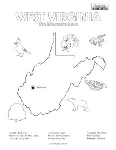fun West Virginia coloring page for kids