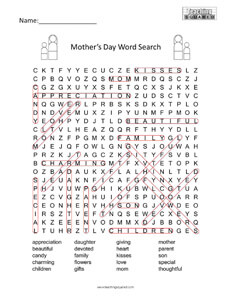 Mother's Day- Holiday Word Searches Puzzles