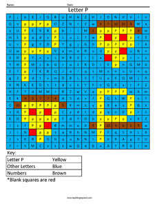 Letter P Coloring Page worksheet