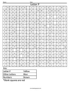 Letter P Coloring Page Worksheet
