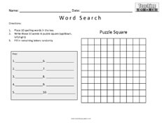 Spelling Jobs- Word Search