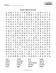 Easter- Holiday Word Search Puzzles