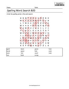 Word Search- Spelling Practice B20