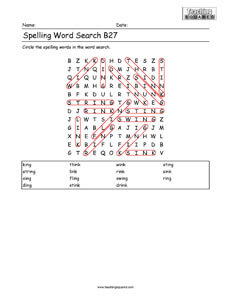 Word Search- Spelling Practice B27