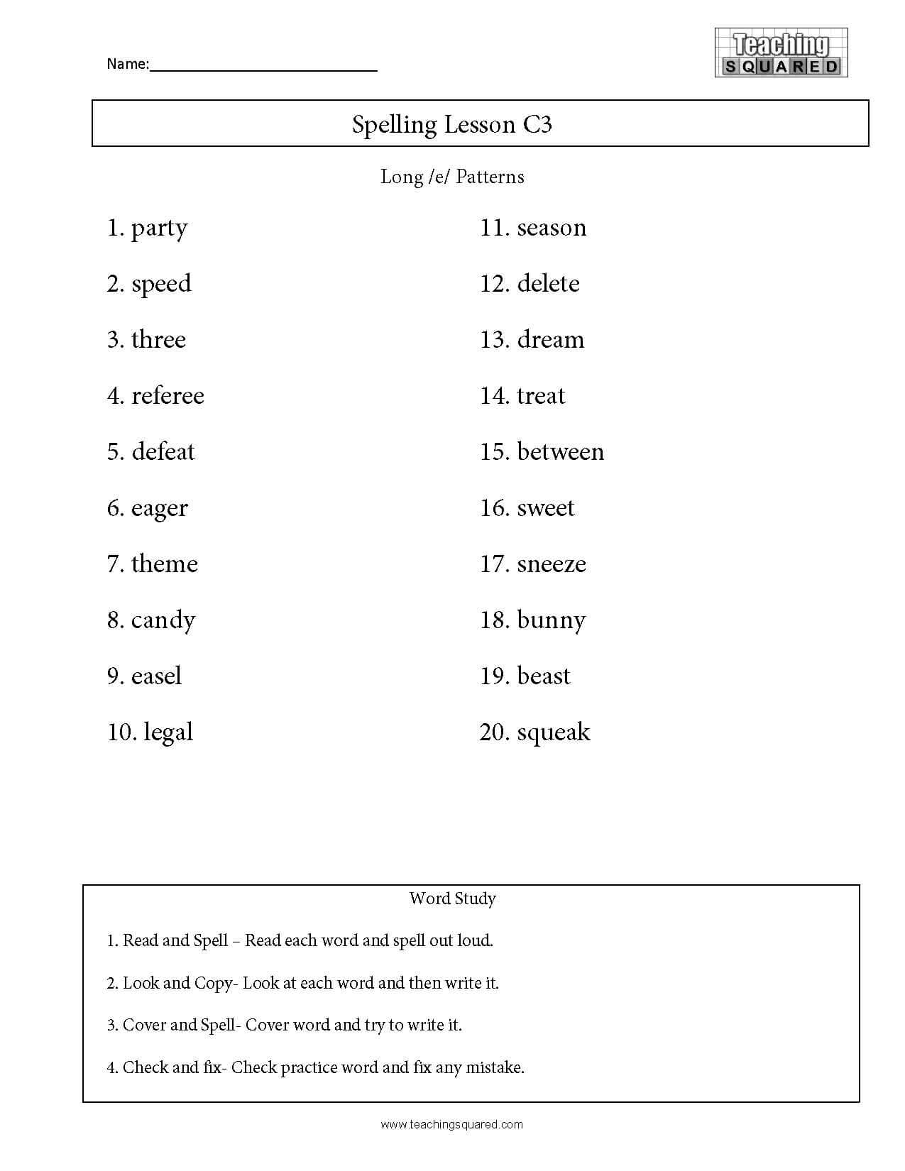 3Rd Grade Spelling Words Sixth Grade Spelling Words The Vocabulary Words In These Lists Will 