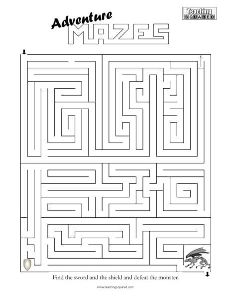 adventure maze game top worksheets