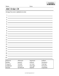 ABC Order Alphabetical Order and practice