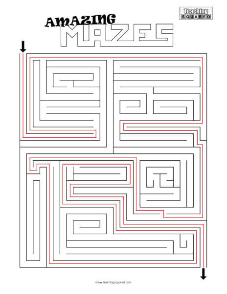 Amazing Maze- printable puzzles