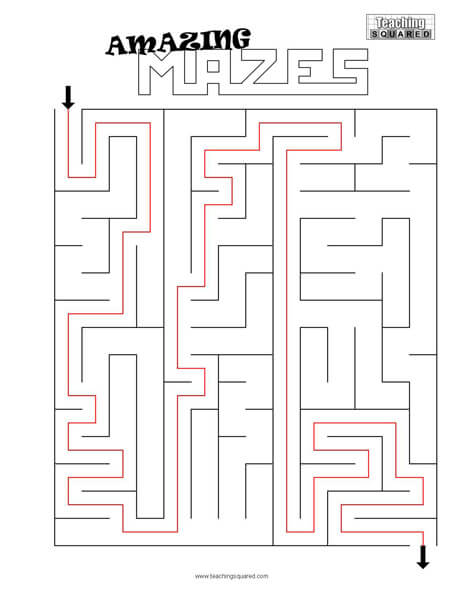 Amazing Maze- printable puzzles