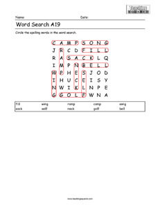 Word Search Puzzle A