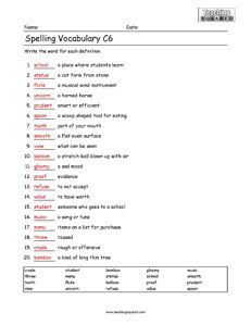 Spelling Vocabulary