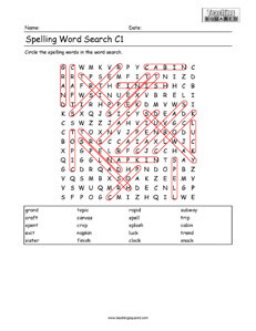 Word Search Spelling C1