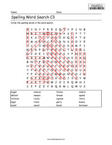 Word Search Spelling C3