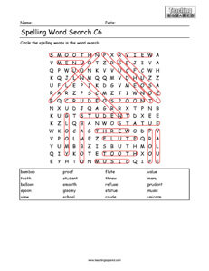 Word Search Spelling C6