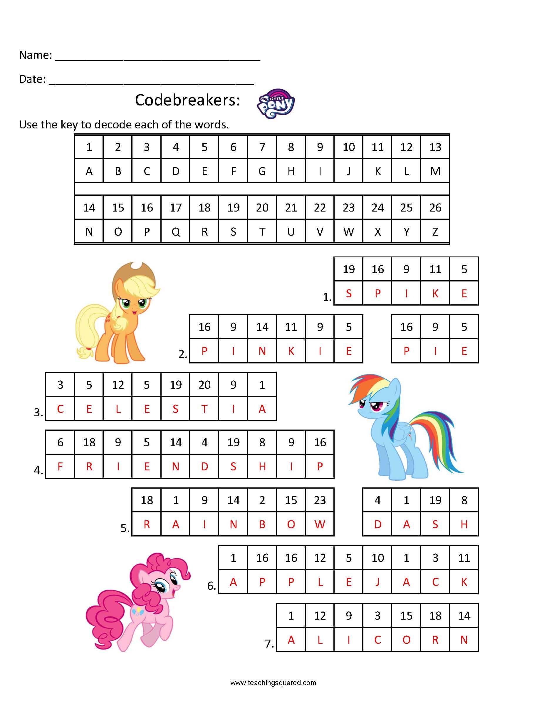 Codebreakers- My Little Pony Fun Puzzle for kids