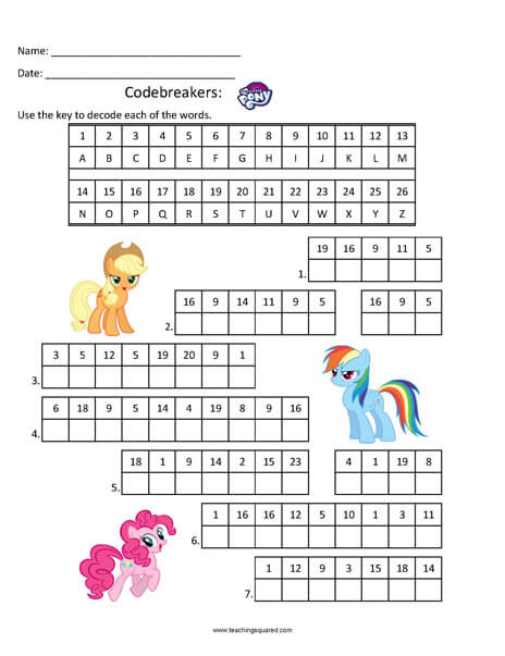 Codebreakers: My Little Pony top fun activity