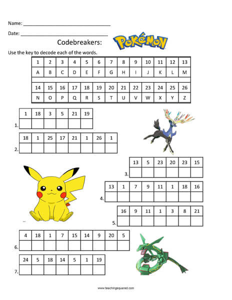 Codebreakers: Pokemon top fun activity