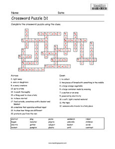 Fun Crossword Puzzle For Kids