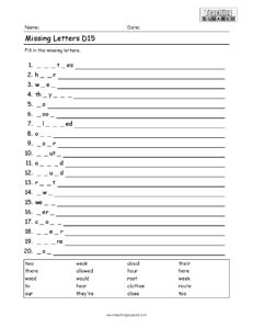 4th Grade hidden letters puzzle and practice