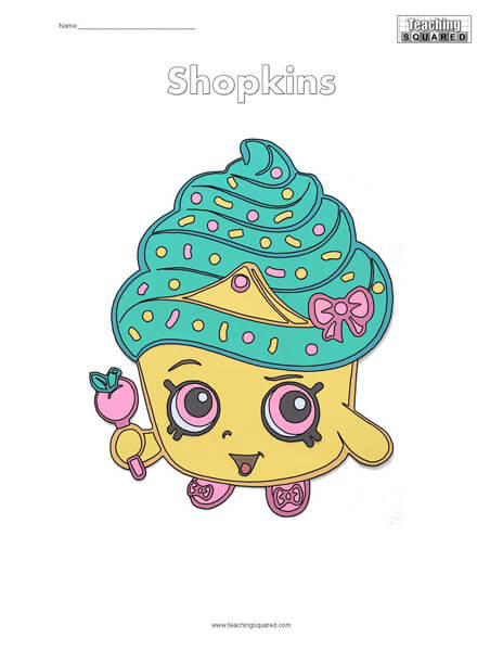 Shopkins Free Coloring Page