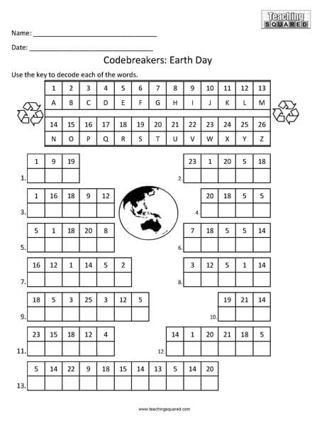 Earth Day Codebreakers top fun activity