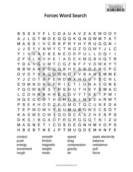 Science Word Searches Teaching Squared