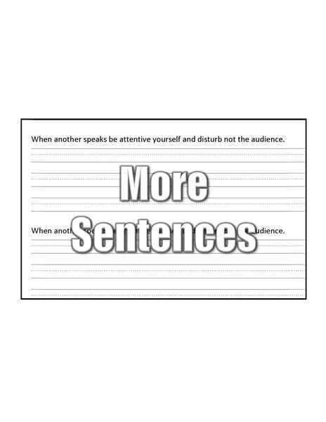 Sentence Practice Behavior Classroom Management
