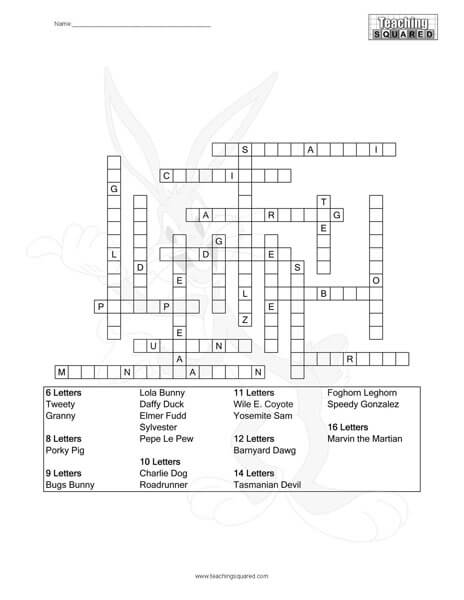Crossword Style Puzzles Teaching Squared