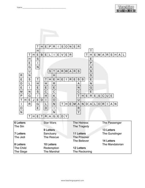 Mandalorian Word Square Puzzle