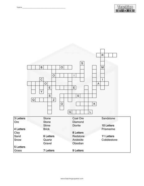 Minecraft Word Square Puzzle