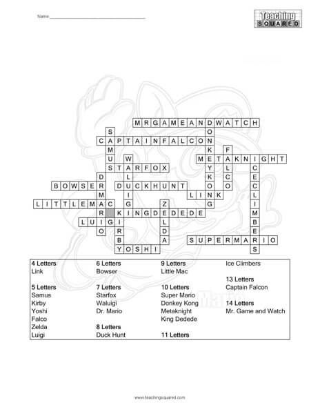 Nintendo Word Square Puzzle