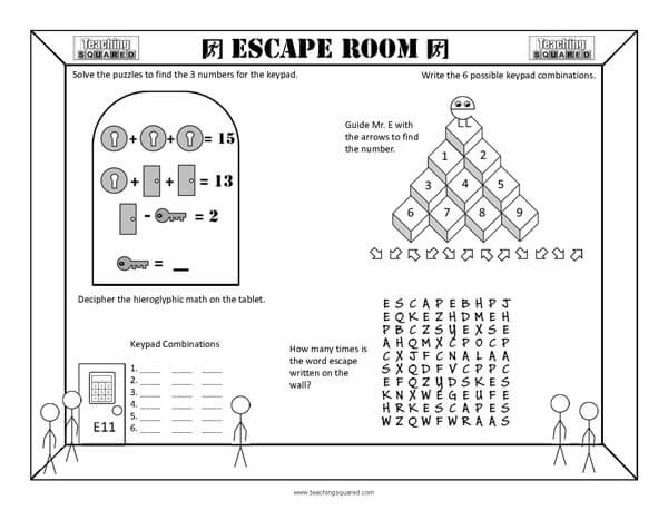 Escape Room Worksheet E11